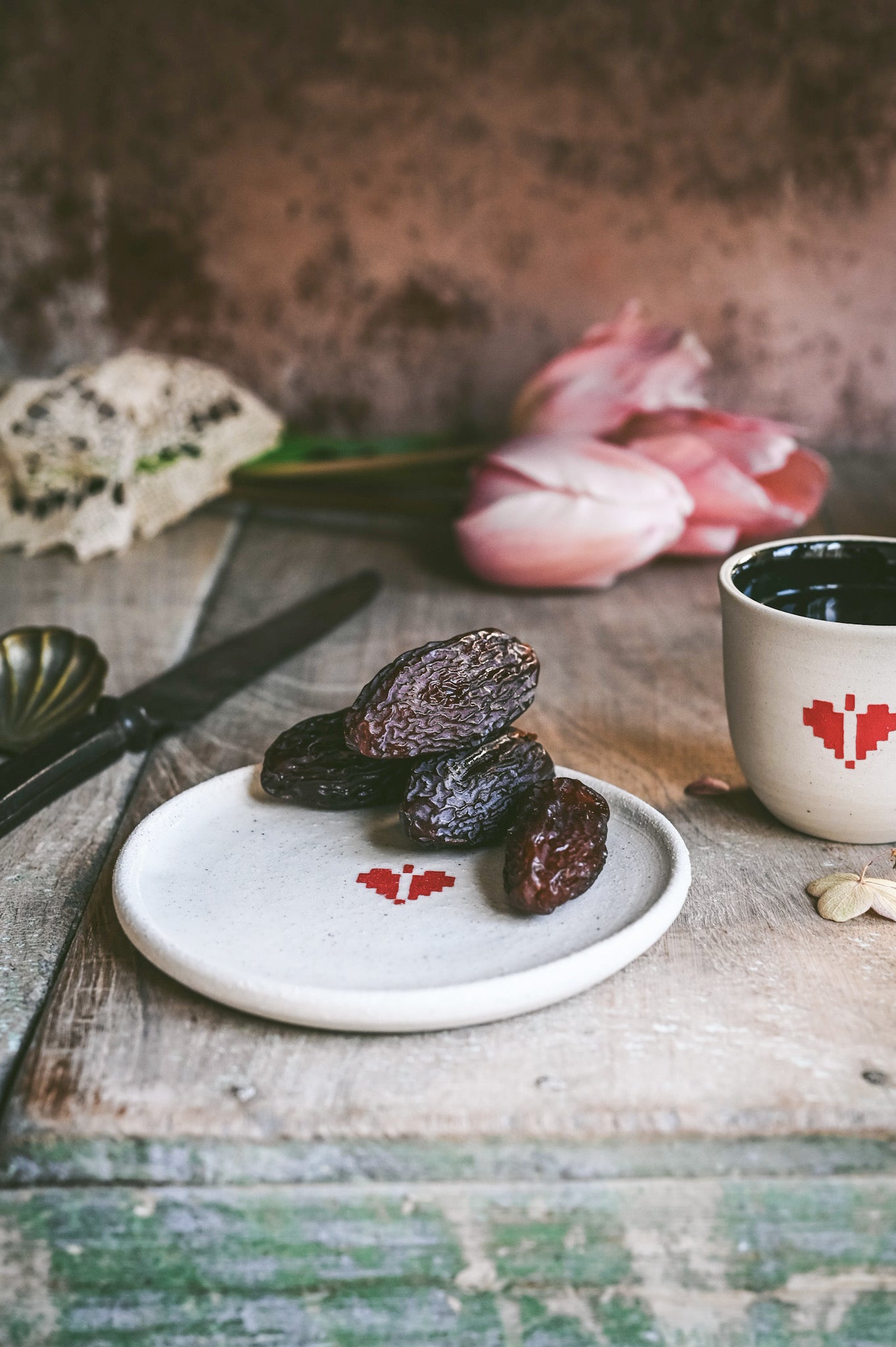 Heart Tatreez Espresso Cup & Saucer Set