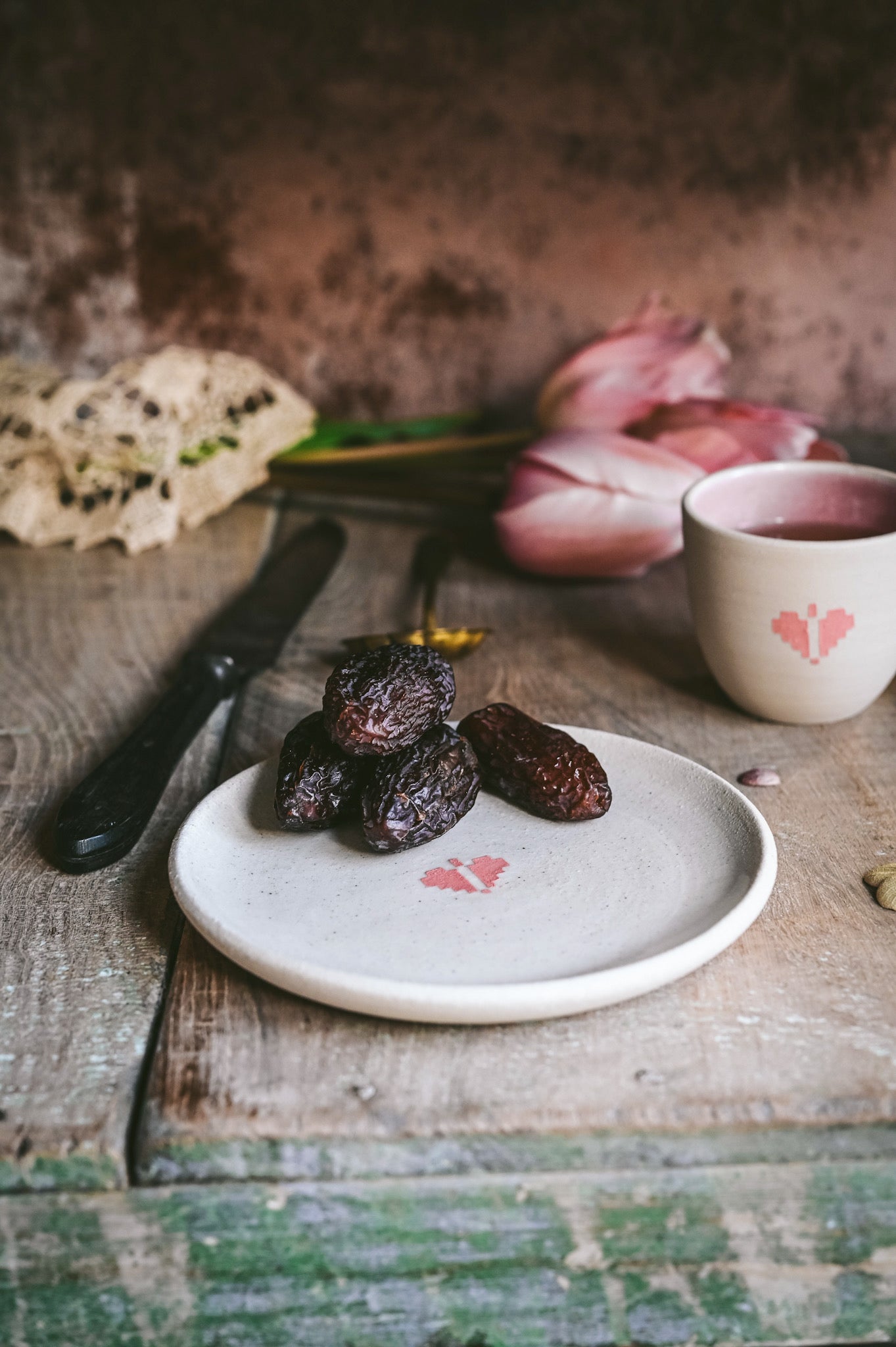 Heart Tatreez Espresso Cup & Saucer Set