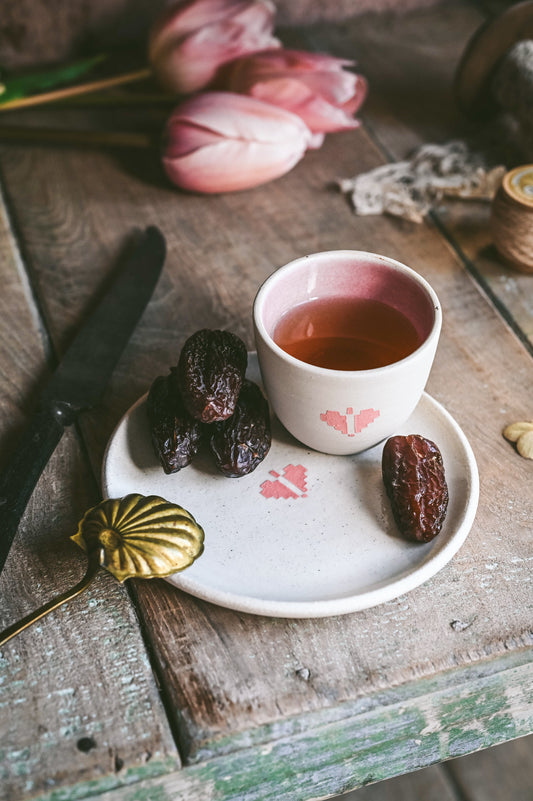 Heart Tatreez Espresso Cup & Saucer Set