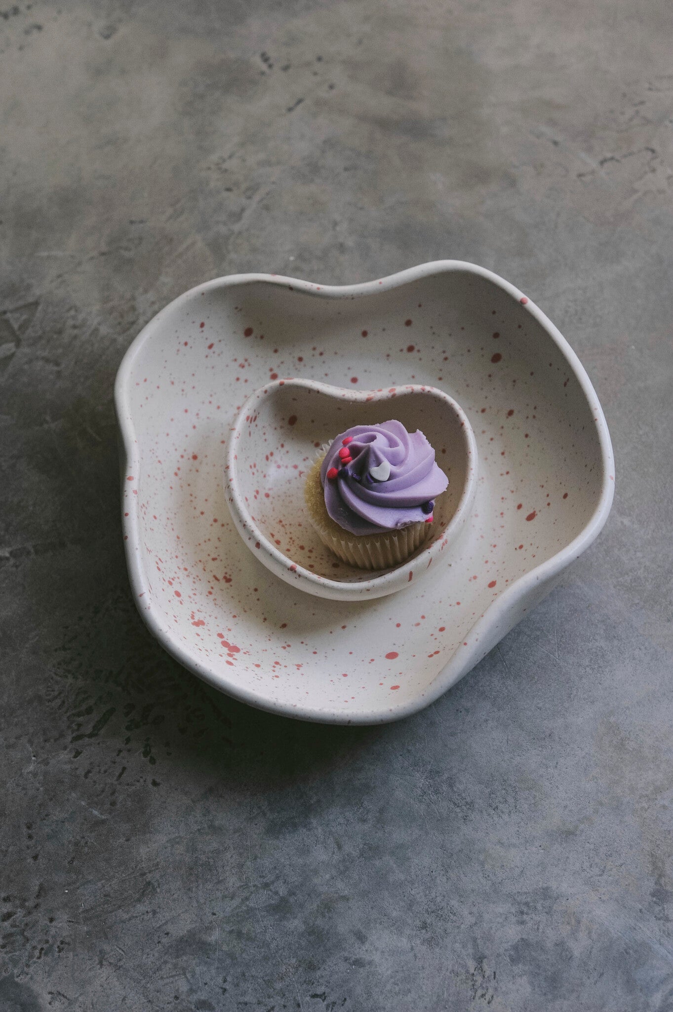 Mini Heart Snack Bowl in Sparkling Rosé