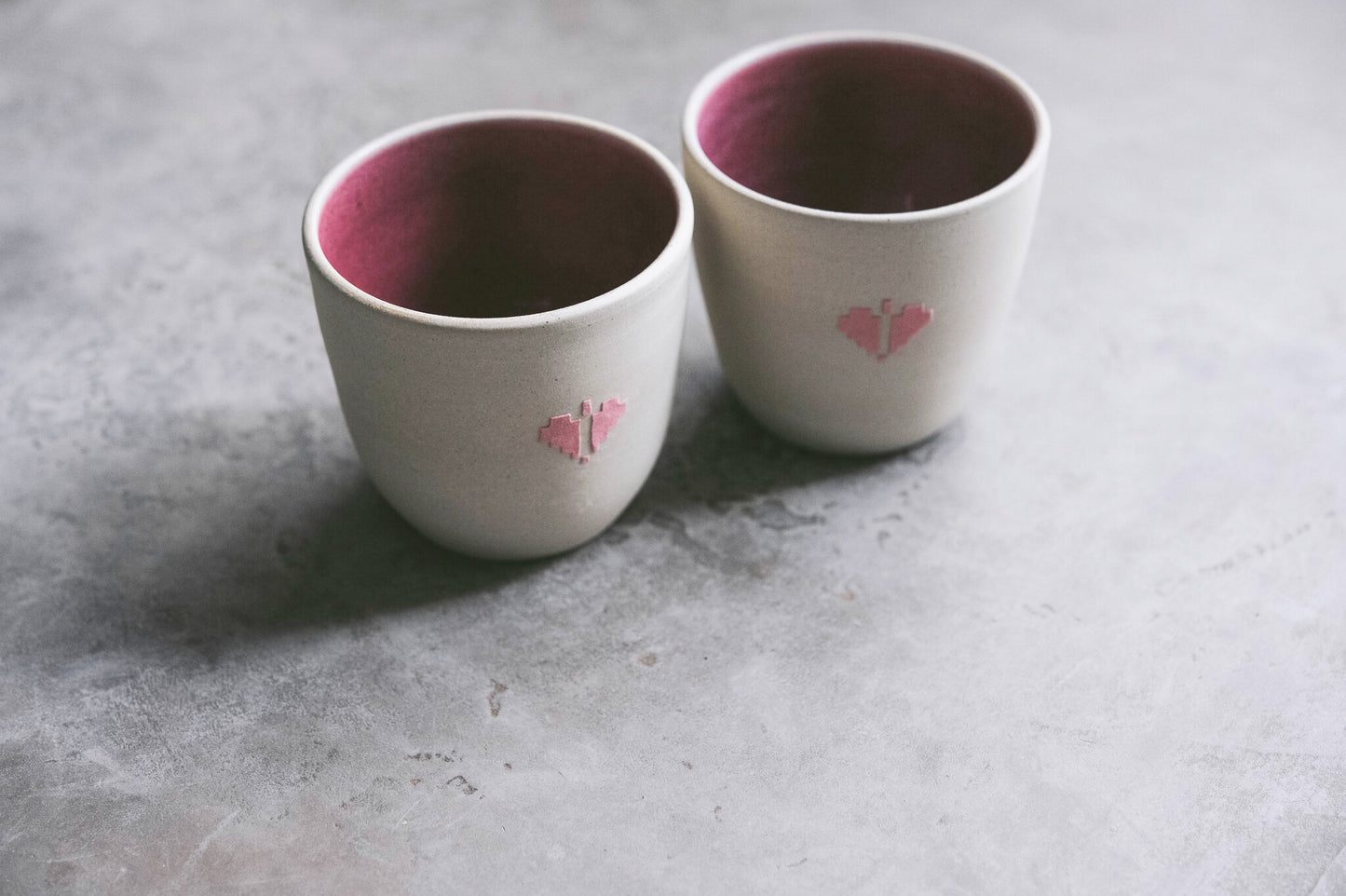 Pink & Pink Heart Tatreez 8oz Latte Cup