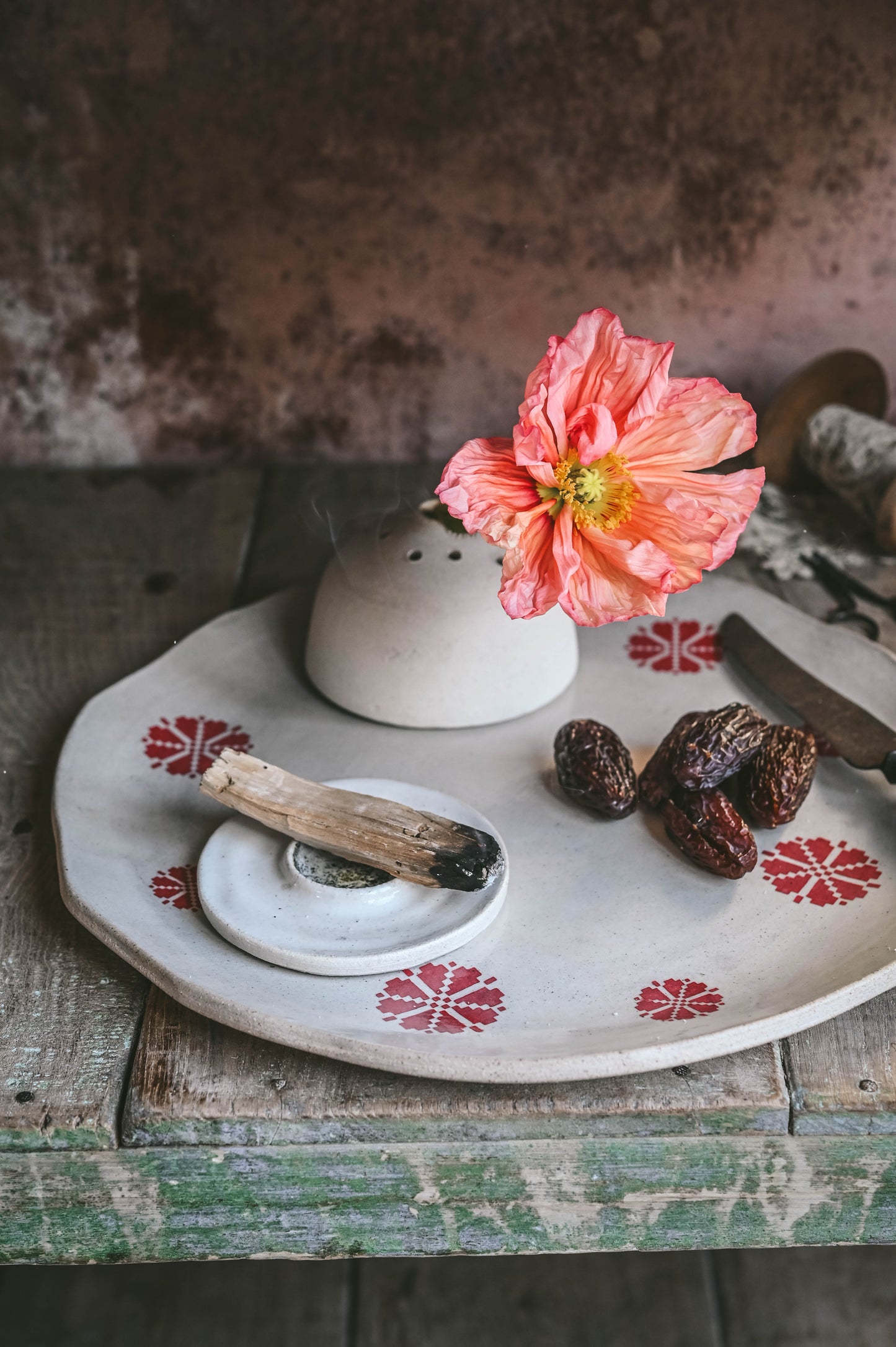 Habibi Incense Burner & Flower Frog Set