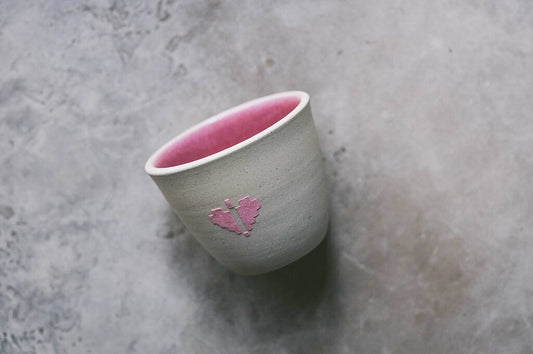 Pink & pink heart tatreez espresso cups