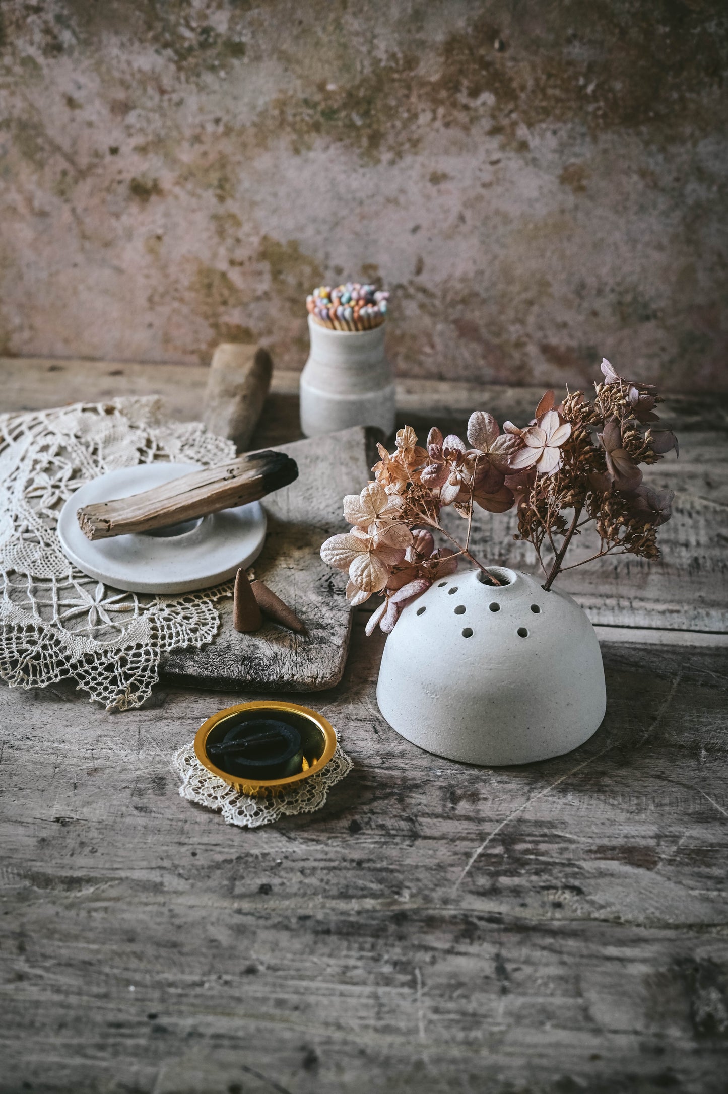 Habibi Incense Burner & Flower Frog Set